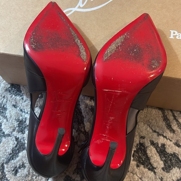 Christian Louboutin Sharpeta 100 Nappa Shiny Black - Picture 8 of 10